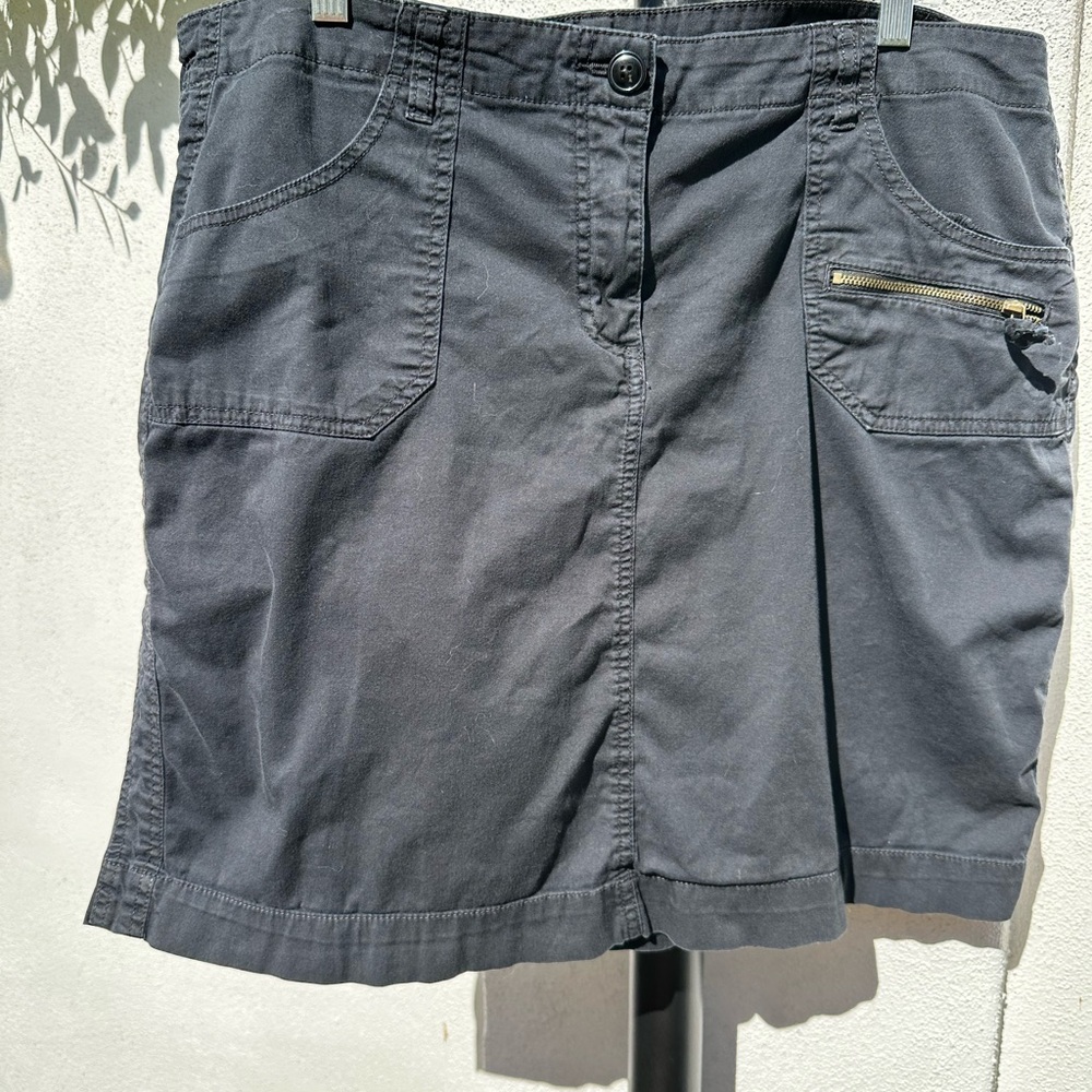 Style & Co. Black Cotton-Blend Walking Skirt.